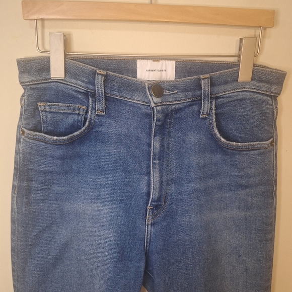 Current/Elliott The Kick High-Rise Cropped Flare Jeans Size 30 - Picture 3 of 9